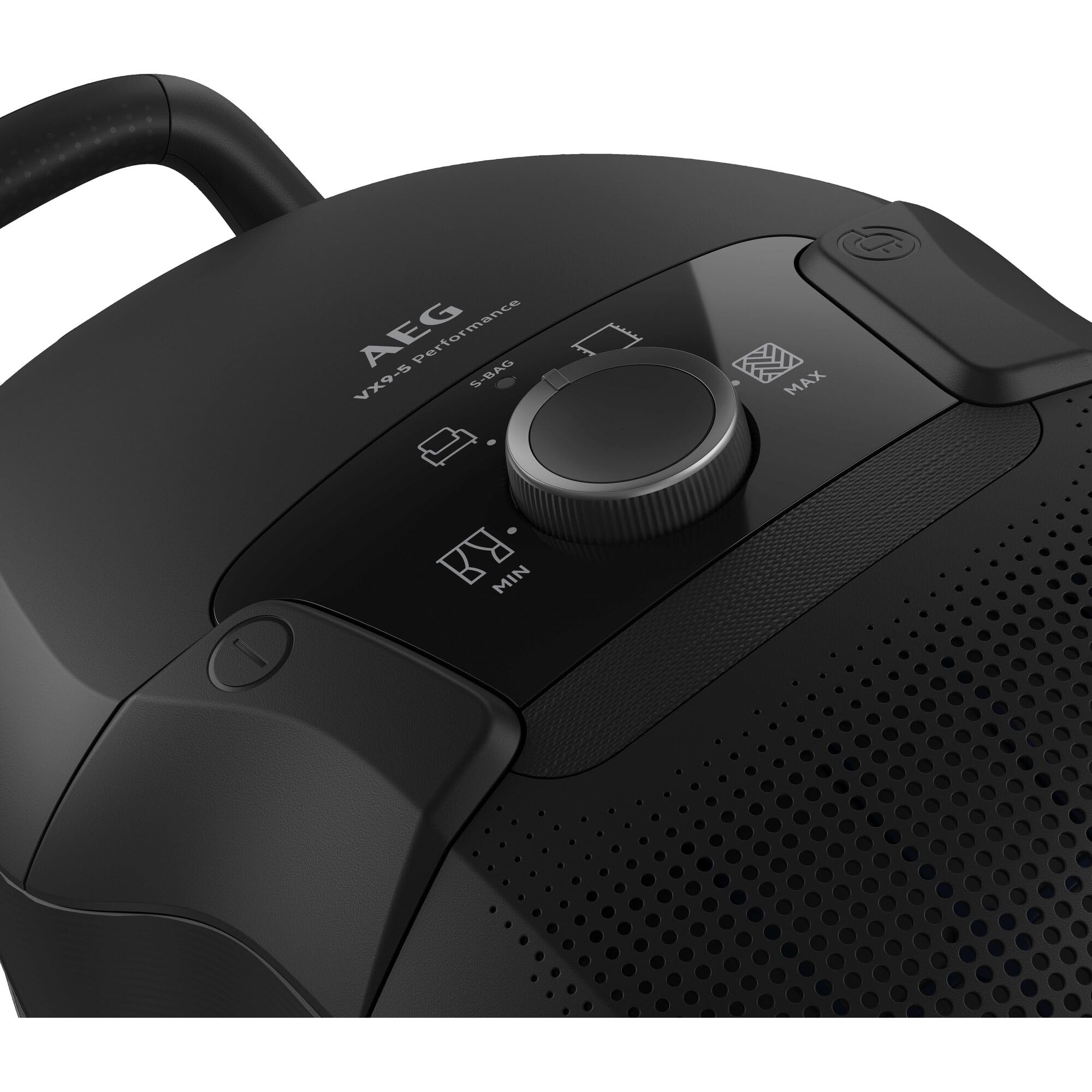 AEG Staubsauger mit Beutel, Leise 69 dB, HEPA‑Filter für Hygienisch Saubere Luft, 5 L Staubbeutel, Mini‑Turbodüse für Tierhaare, 12 m Reichweite, Alle Böden, Zusatzdüsen, Dunkelgrau, VX9‑5‑EBR