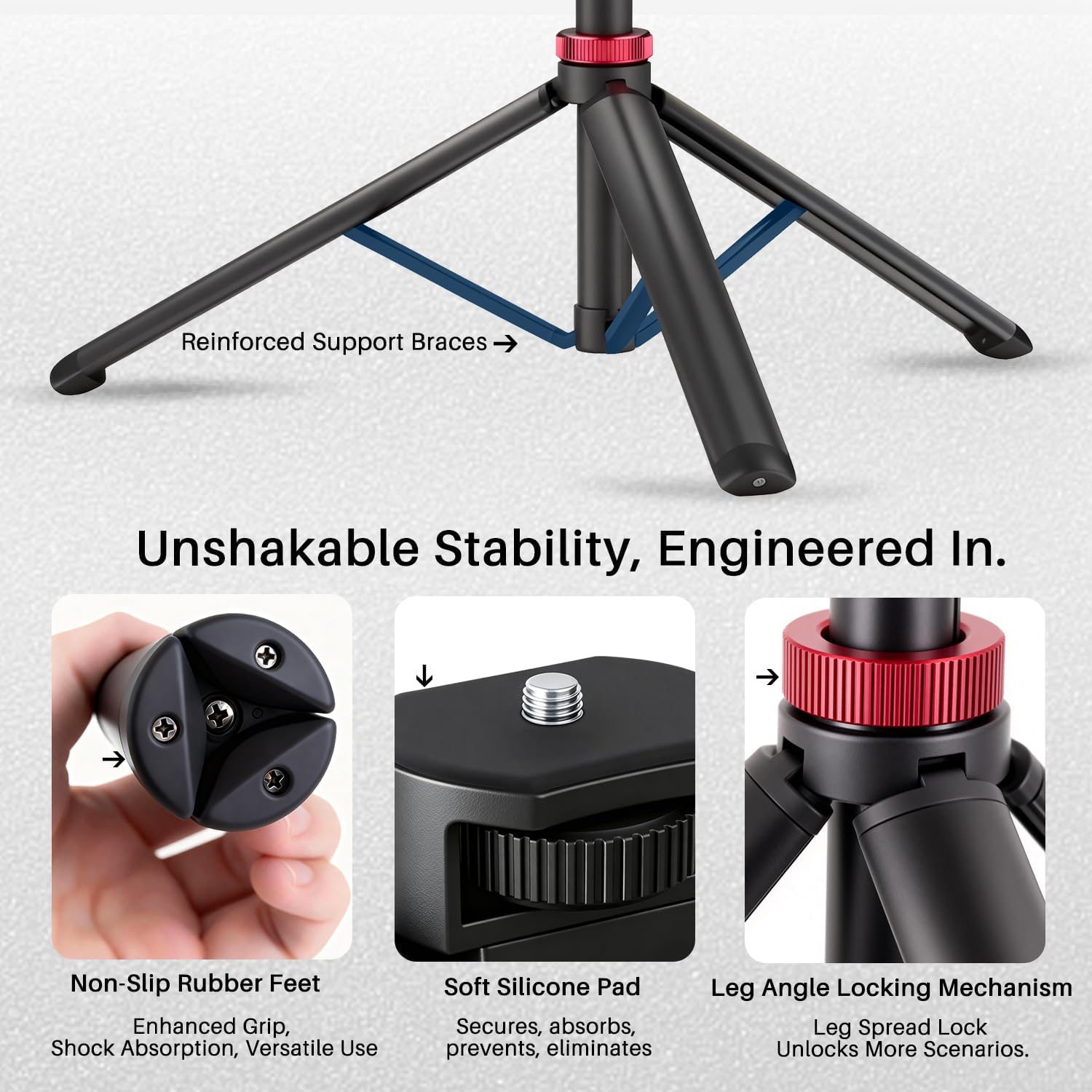 81" Extendable Tripod for DJI Osmo Pocket 3 Accessories, Portable Selfie Stick with 1/4" Screw for Insta360 X5/X4, GoPro, Lightweight Aluminum Vlog Tripod Stand for Travel, YouTube, Hiking