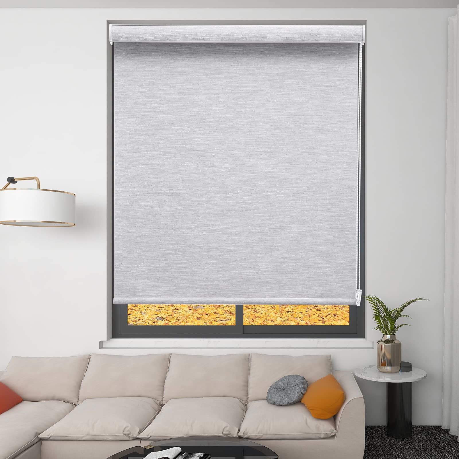 Changshade Custom Blackout Roller Window Shades, Corded Roller Shades for Windows with Thermal Insulated, Light Blocking ,Roomdarkening Roller Blinds for Bathroom ,Bedroom ,Office ,Easy to Install