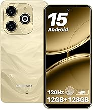 LAGENIO A11 Android 15 Smartphone, 12GB RAM+128GB ROM/TF 1TB, 6.7'' HD+120Hz, Octa-Core Unisoc T7250 Mobile Phone, 5150mAh/13MP+8MP/Fingerprint/Face ID/4G Dual SIM/Widevine L1/OTG