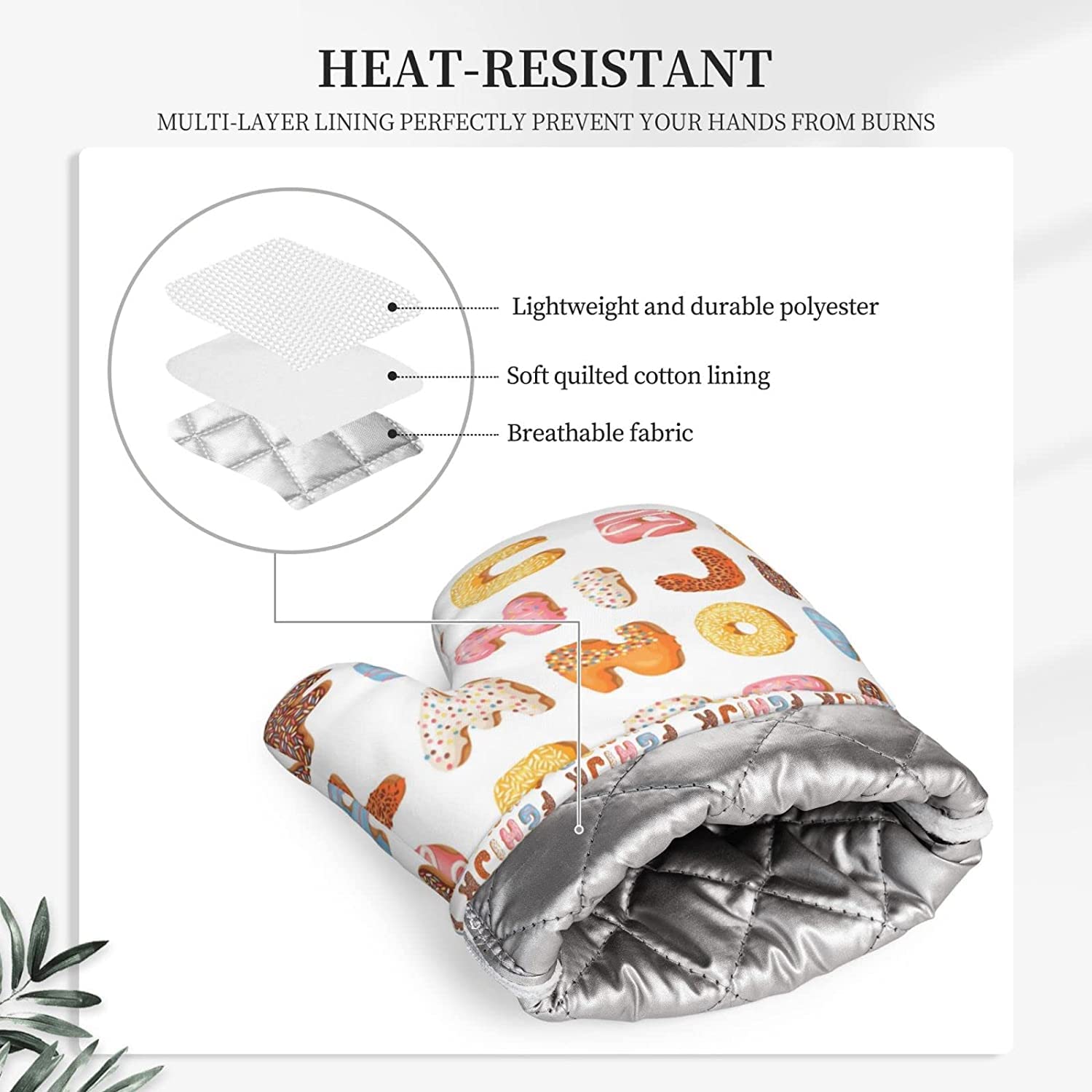 Set 2 Guanti Da Forno Divertenti Con Scritta 'That's What I Do I Cook And I Know Things' – Antiscivolo In Silicone, Termici Fino A 200°C, Regalo Per Cuochi - 2