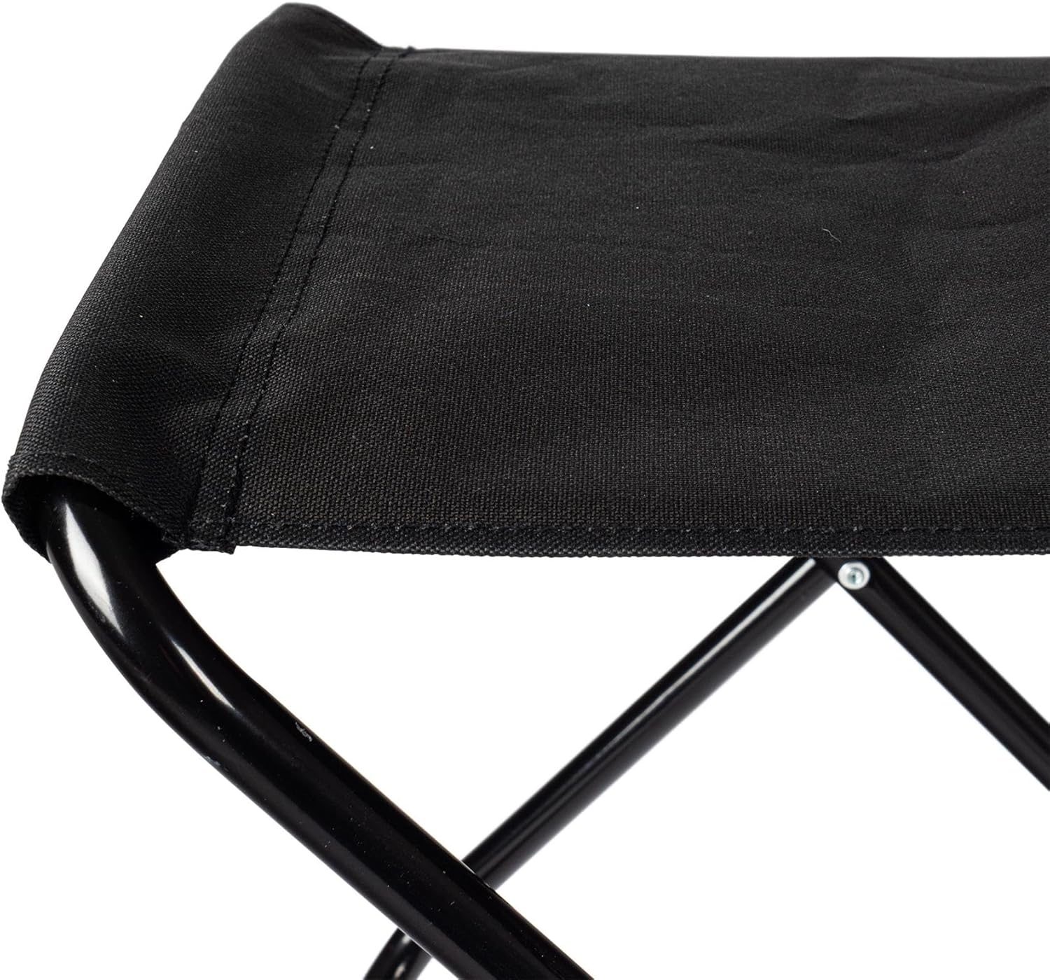 Harbour Housewares Classic Folding Stool - Lightweight Material Practical Foldable Design - Black