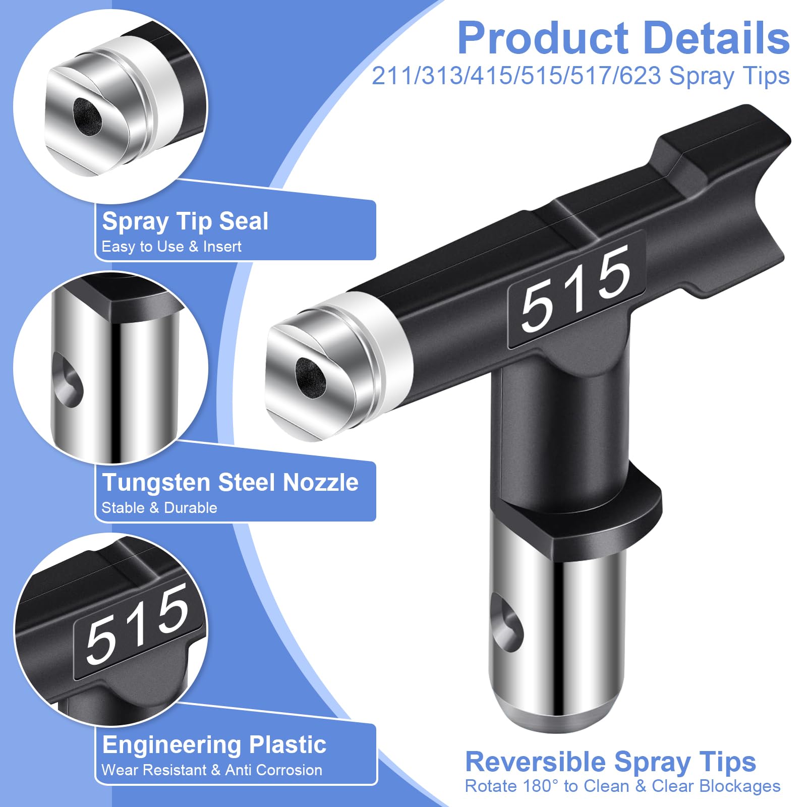 Gyfent Airless Paint Sprayer Gun Kit - 14 Pc -4 Gyfent Airless Paint Sprayer Gun Kit - 14 Pc -4