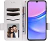 Funda Compatible con Vivo X100 5G, de Cuero PU con Soporte y Porta Tarjetas, Tapa de Billetera con Cierre Magnético y Flip, Blanca 3