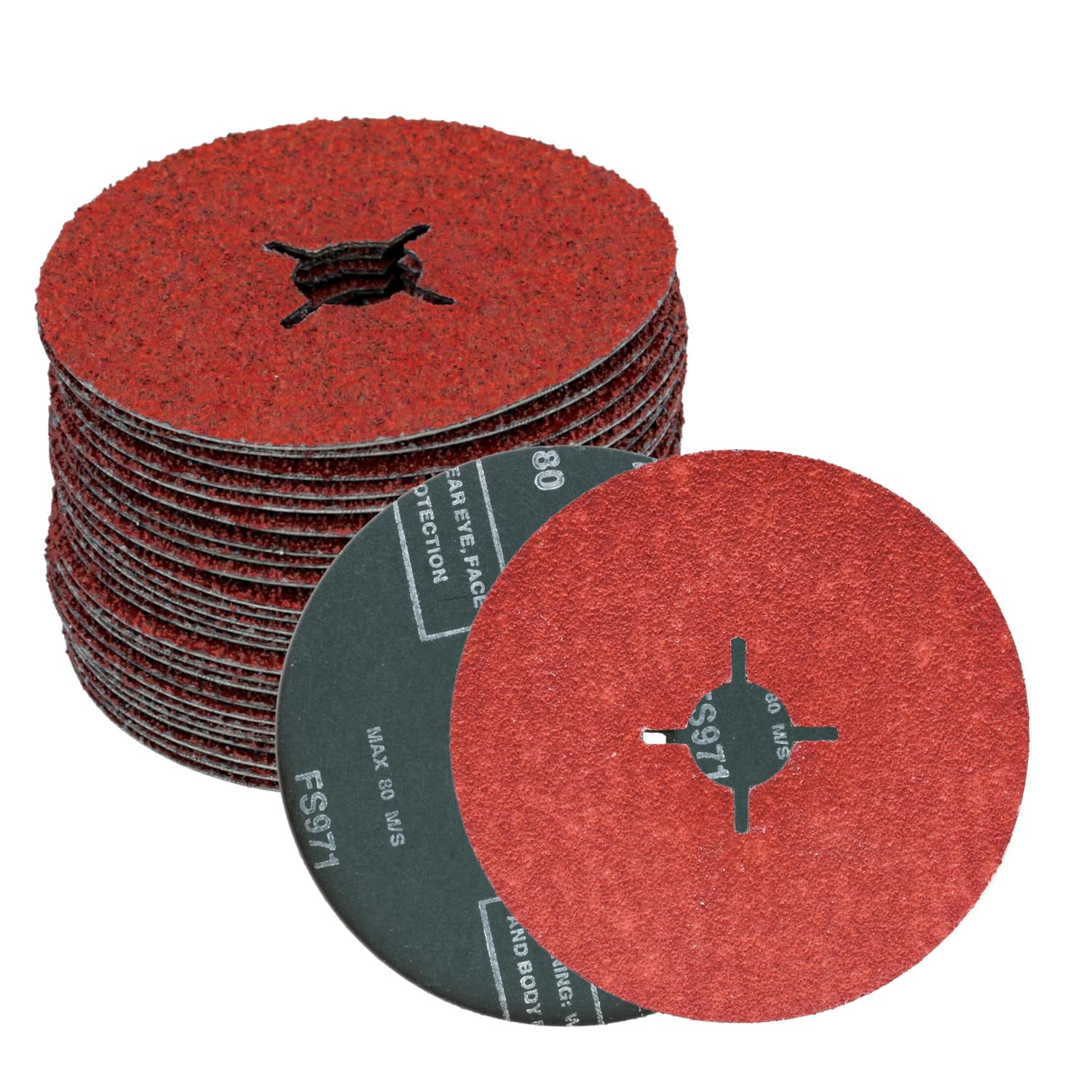 25 discos abrasivos de fibra de cerámica, 150 mm, P40