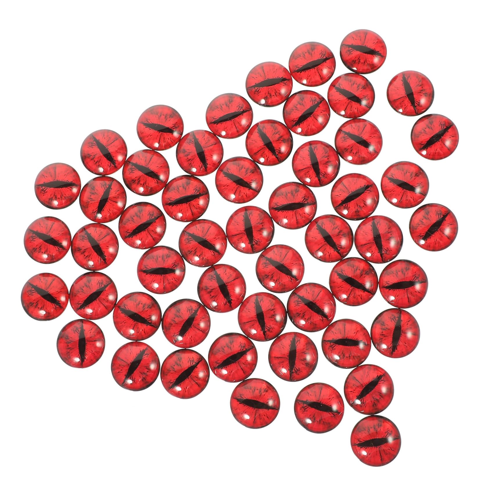 Veemoon Simulierte Puppe Glasaugen Dekorationen 100 Stück 25mm, Rot