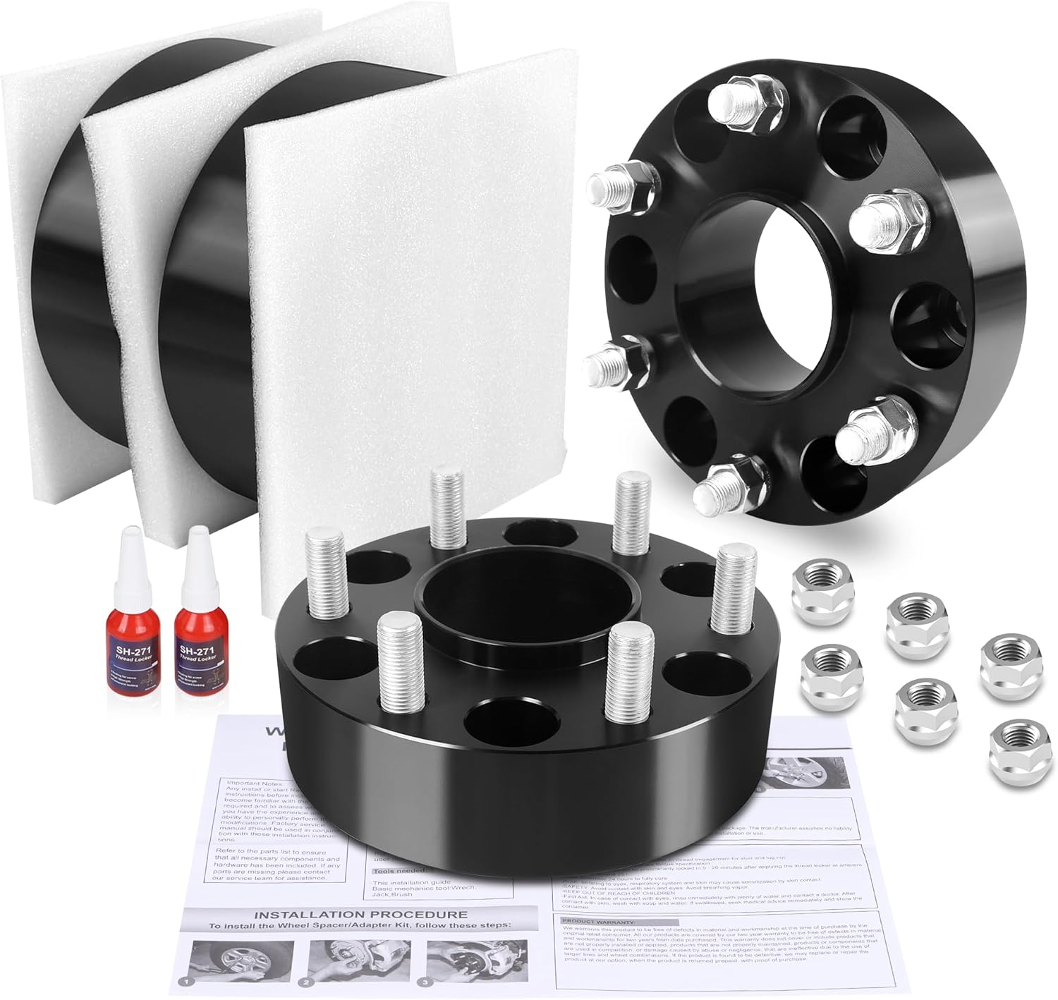 6x5.5 Hubcentric Wheel Spacers for 1999-2026 Silverado Sierra 1500, 1.5 inch 6 Lug 6x139.7mm Forged Wheel Spacers 14x1.5 Studs & 78.1mm Hub Bore for Chevy Tahoe Avalanche Suburban Escalade