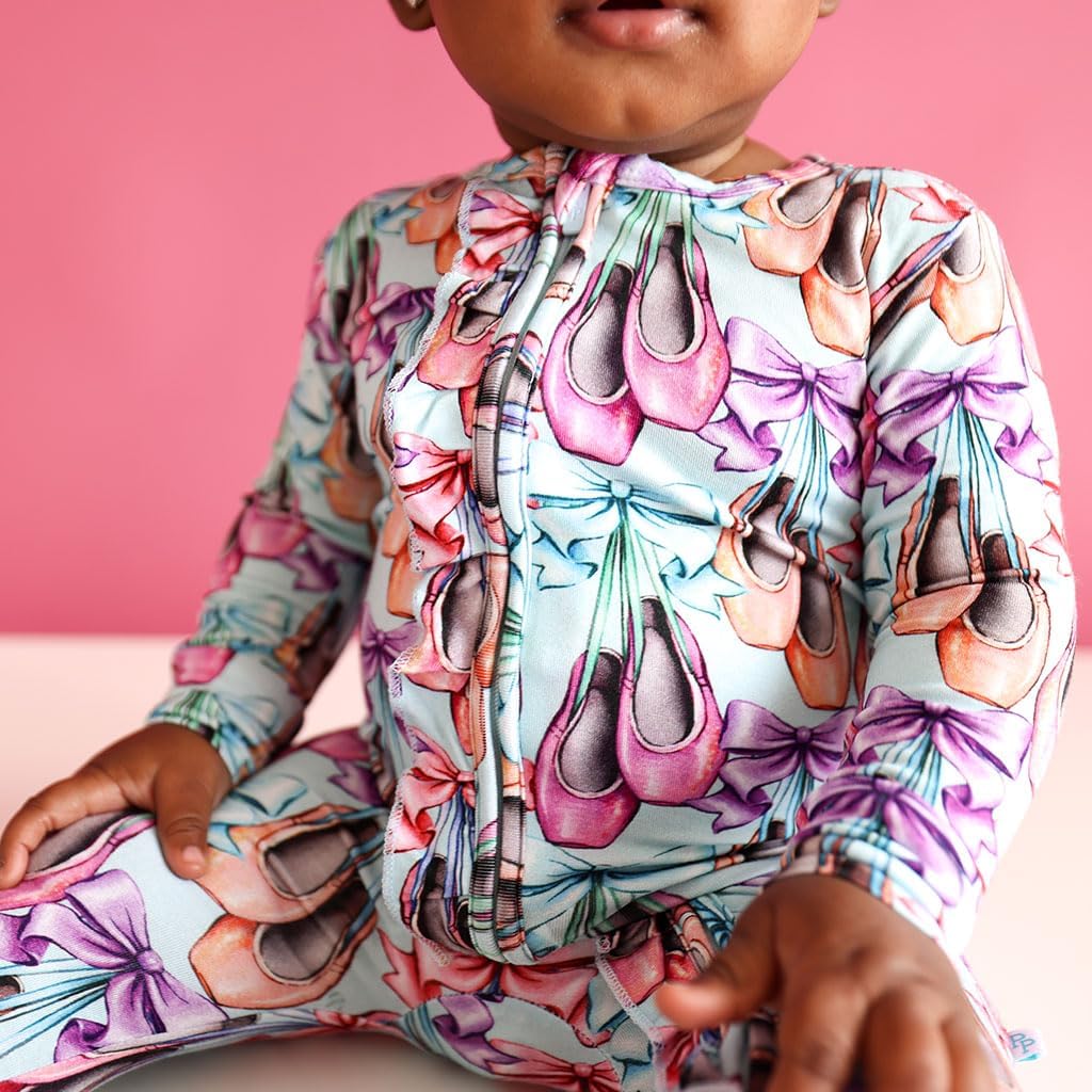 Posh Peanut Irina – Footie Ruffled Zippered One Piece – 3-6 months