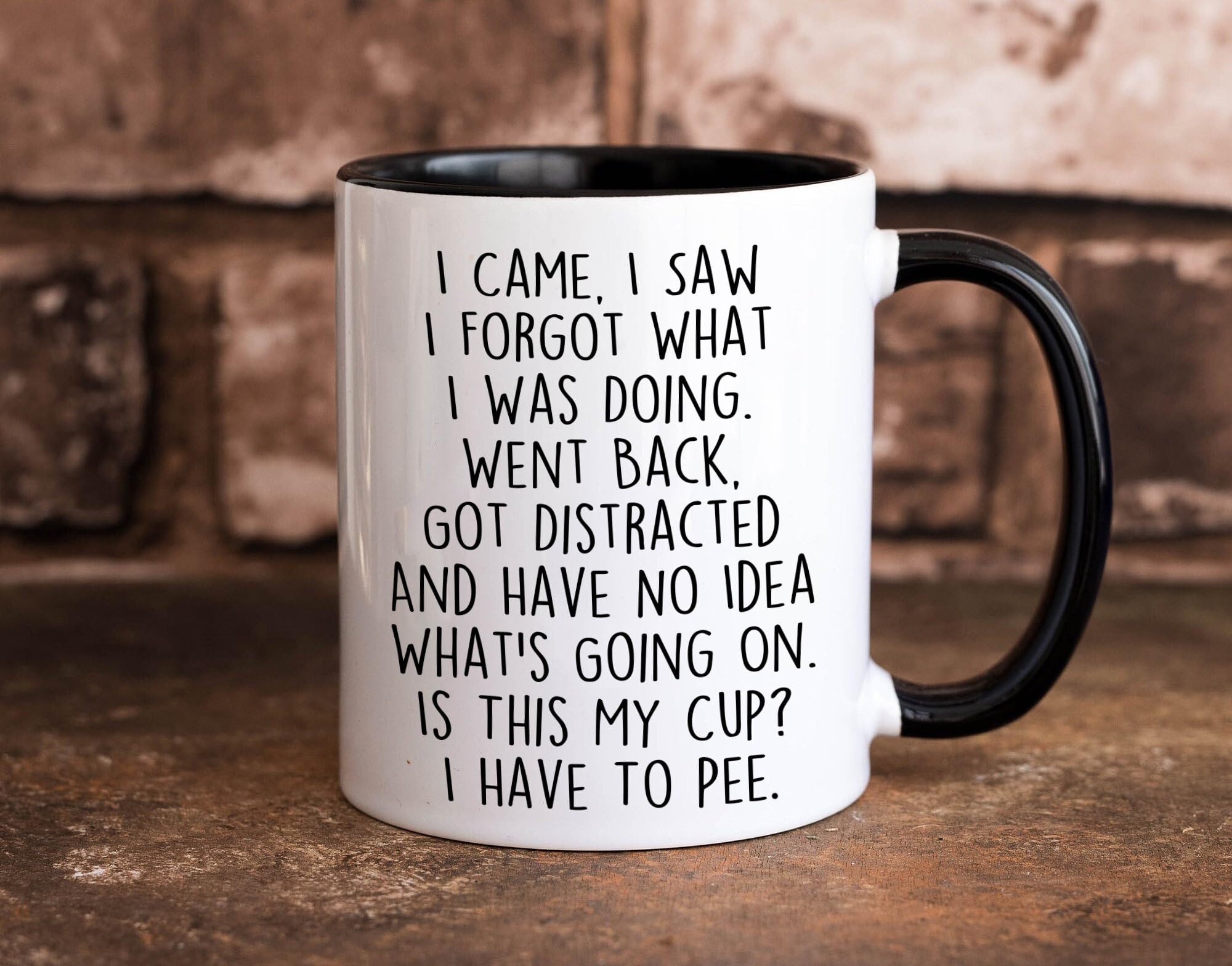 Senior Citizen Mug I Came I Saw I Forgot What I Was Doing Sarcastic Gifts for Old People Elderly Mom Dad Grandpa Distracted People Gift Grandma's Wandering Mind Mug Work Coffee Mug 1, 11oz