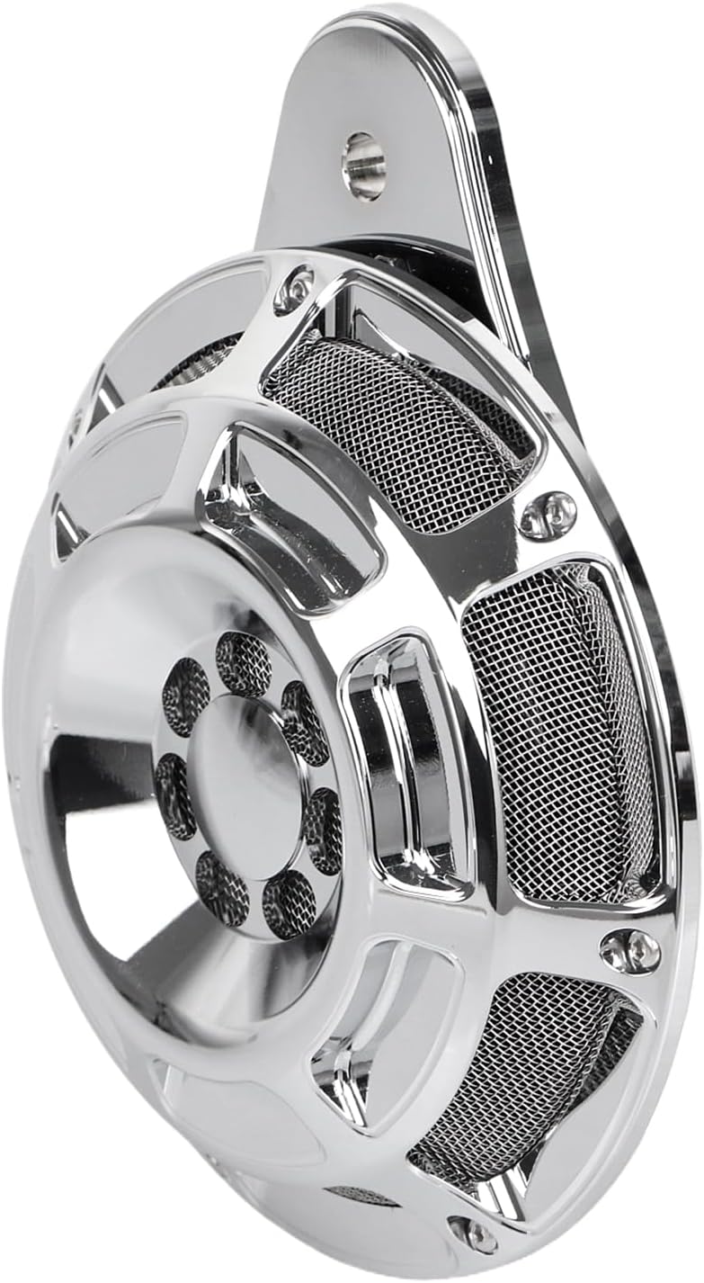Chrome Horn Speaker Cover For Harley Sportster 1200/883 2007-2023 Big Twin Evo/Twin Cam/M8(such as Touring Electra Glide Road King Road Glide Street Glide...) 1991-2023,CNC Aluminum