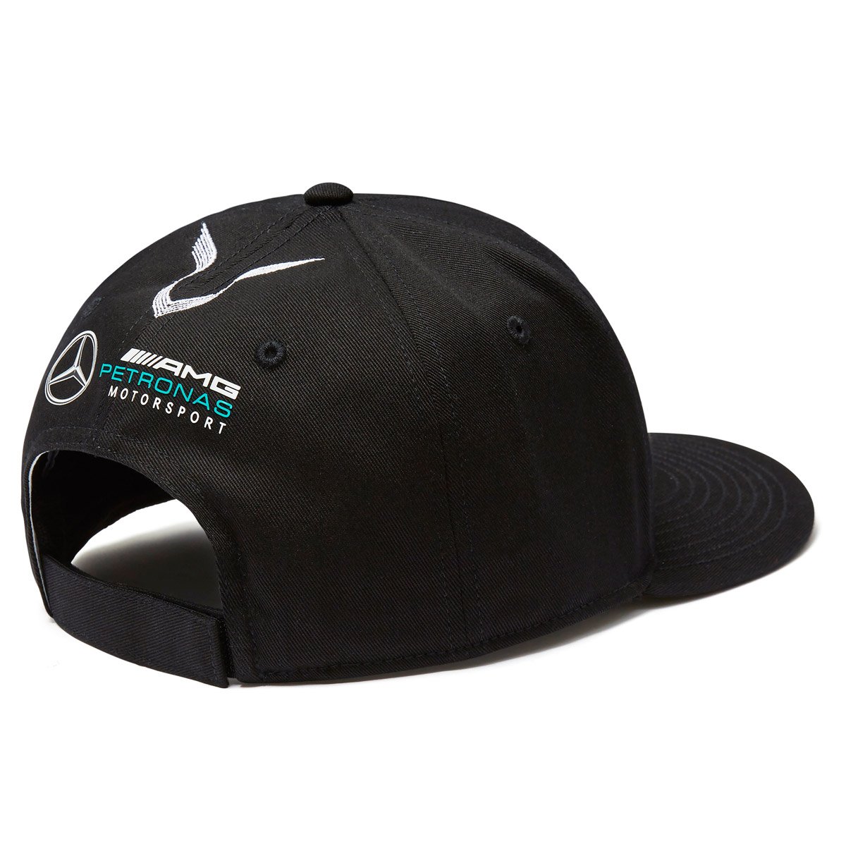 Mercedes AMG Petronas Lewis Hamilton Flat Cap Formuła 1 F1 Motorsport 2018, czarny, jeden rozmiar