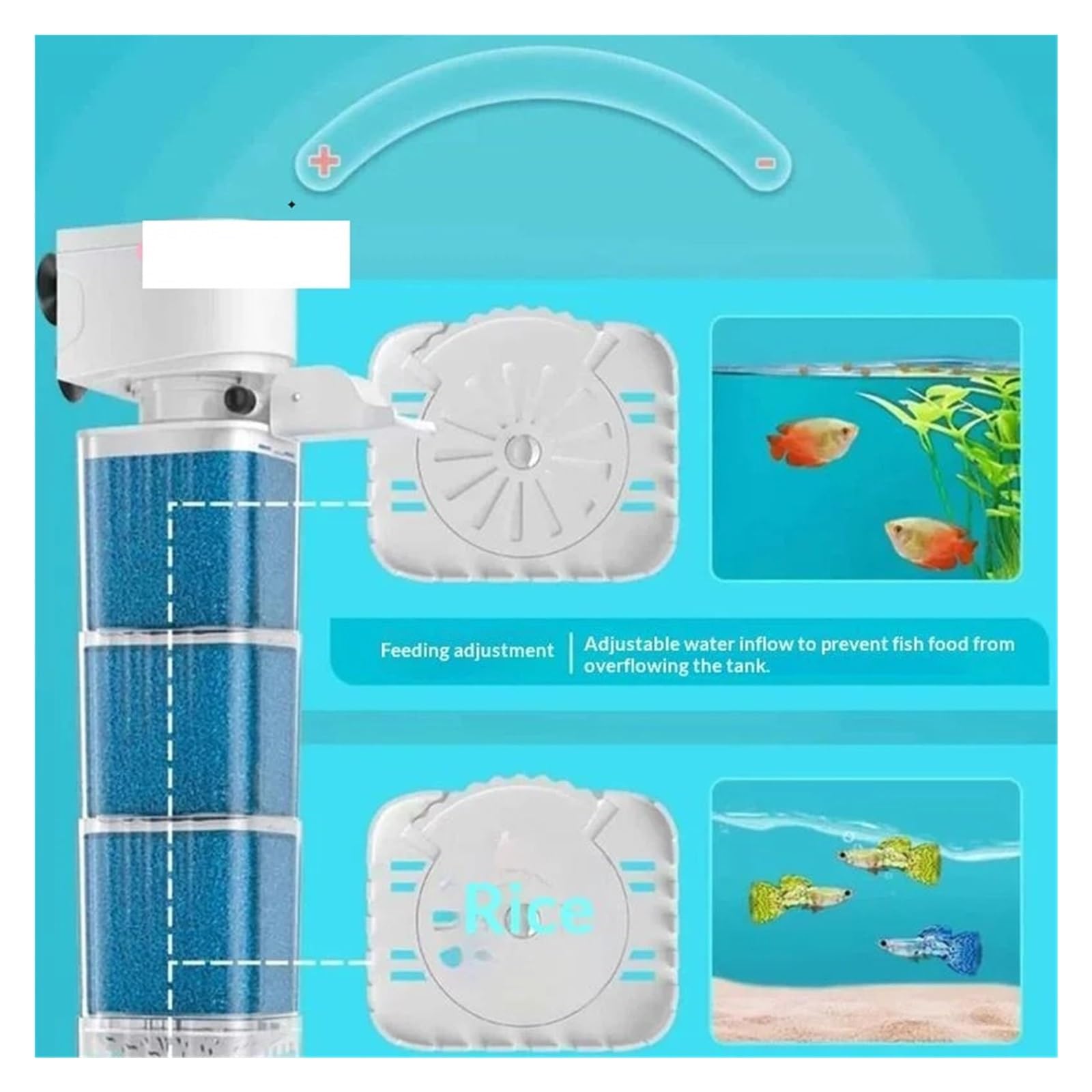 Aquarium-Innenfilter, 35 W, Aquarium-Filterpumpe, tauchfähig, leise, Sauerstoffbelüfter, interner Wasserwellenmacher, 220 V