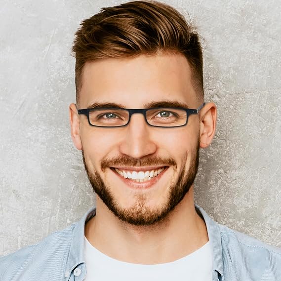 Folding Reading Glasses for Men Women Blue Light Blocking Computer Thin Foldable Portable Readers Flat Case