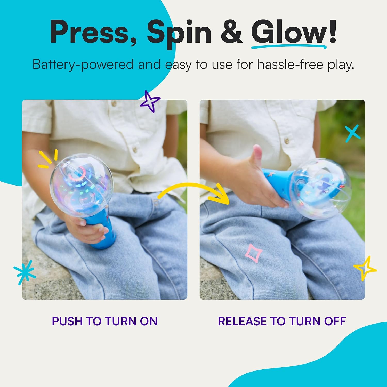 Light Up Wand Kids Spinning Light