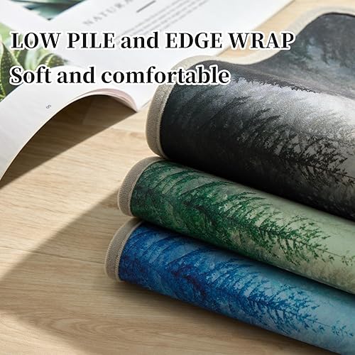 Miniatura 8 de ORTIGIA Misty Forest - Tapete de baño de secado rápido, súper absorbente, tapete de baño de diatomita, tapete de suelo de barro de diatomita, tapete