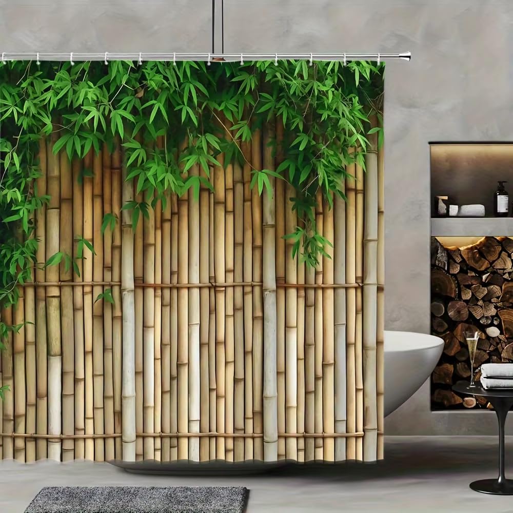 Rideau de douche forêt de bambous : fini les éclaboussures avec ce format haut 210cm
