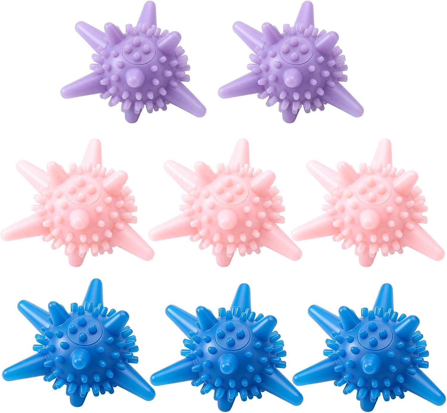 Zhehao 8 Pcs Silicone Dryer Balls Laundry Agitator Reusable Balls for Dryer or Washer 2.36 inches Reusable Wrinkle & Pet Hair Reducer for Washing Machine(Colorful)
