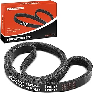 A-Premium Water Pump Serpentine Drive Belt Compatible with Buick, Cadillac, Oldsmobile & Pontiac Cars - Lucerne DTS 2006-2011, DeVille 1995-2005, Eldorado, Seville, Aurora - DOHC V8 4.0L 4.6L