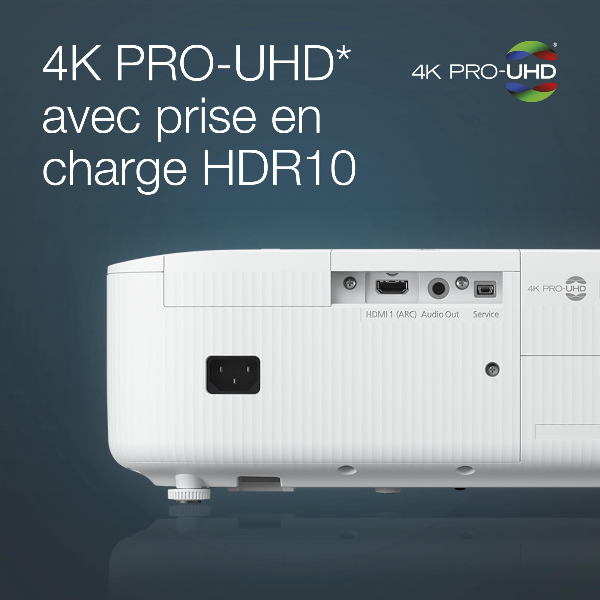 Epson EH-TW6250 | Projecteur 4K Pro-UHD | 2 800 lumens | 3LCD | Android TV | Affichage 500 Pouces (12,7 m) | Configuration Facile avec Correction du trapèze | Domicile et Jeux vidéo | Blanc