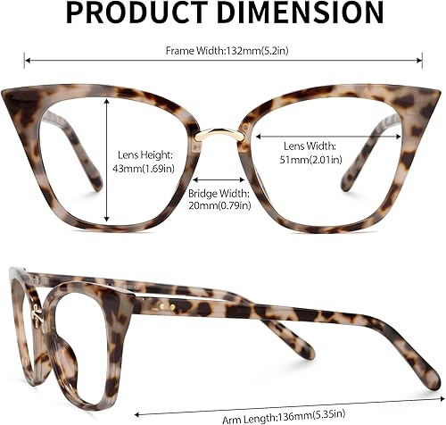 Miniatura 5 de Zeelool Gafas de bloqueo de luz azul ojo de gato para mujer 100% protección UV400 Martha FA0457