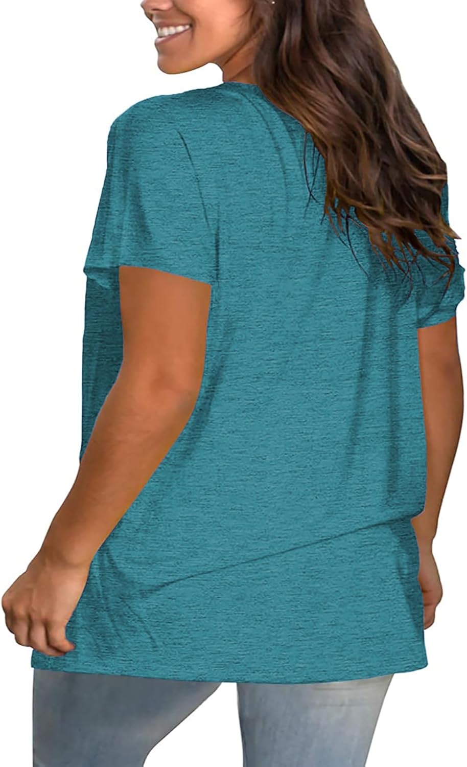 Plus Size Magical Shirts Women Magic Castle V Neck T Shirts Short Sleeve Tshirts Summer Tops - Image 3