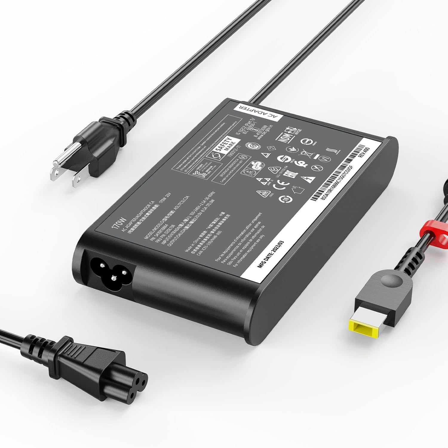 HNHTKJ 170W Charger Fit for Lenovo Legion Slim 5, Yoga Pro 9i, ThinkPad P1 P16 P16v, IdeaPad Pro 5, LOQ Gaming 15APH8 6IRH8 15IRX9, ADL170SCC3A 4X20S56697