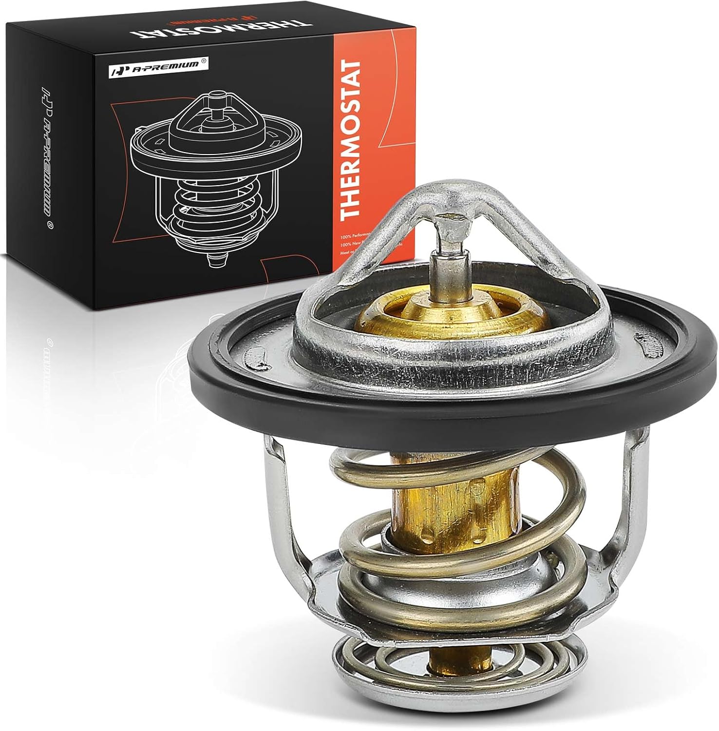 A-Premium Engine Coolant Thermostat with O-ring Compatible with Honda Civic 2006-2015, HR-V HRV 2016-2022 & Acura ILX 2013-2015, 1.5L 1.8L 2.0L
