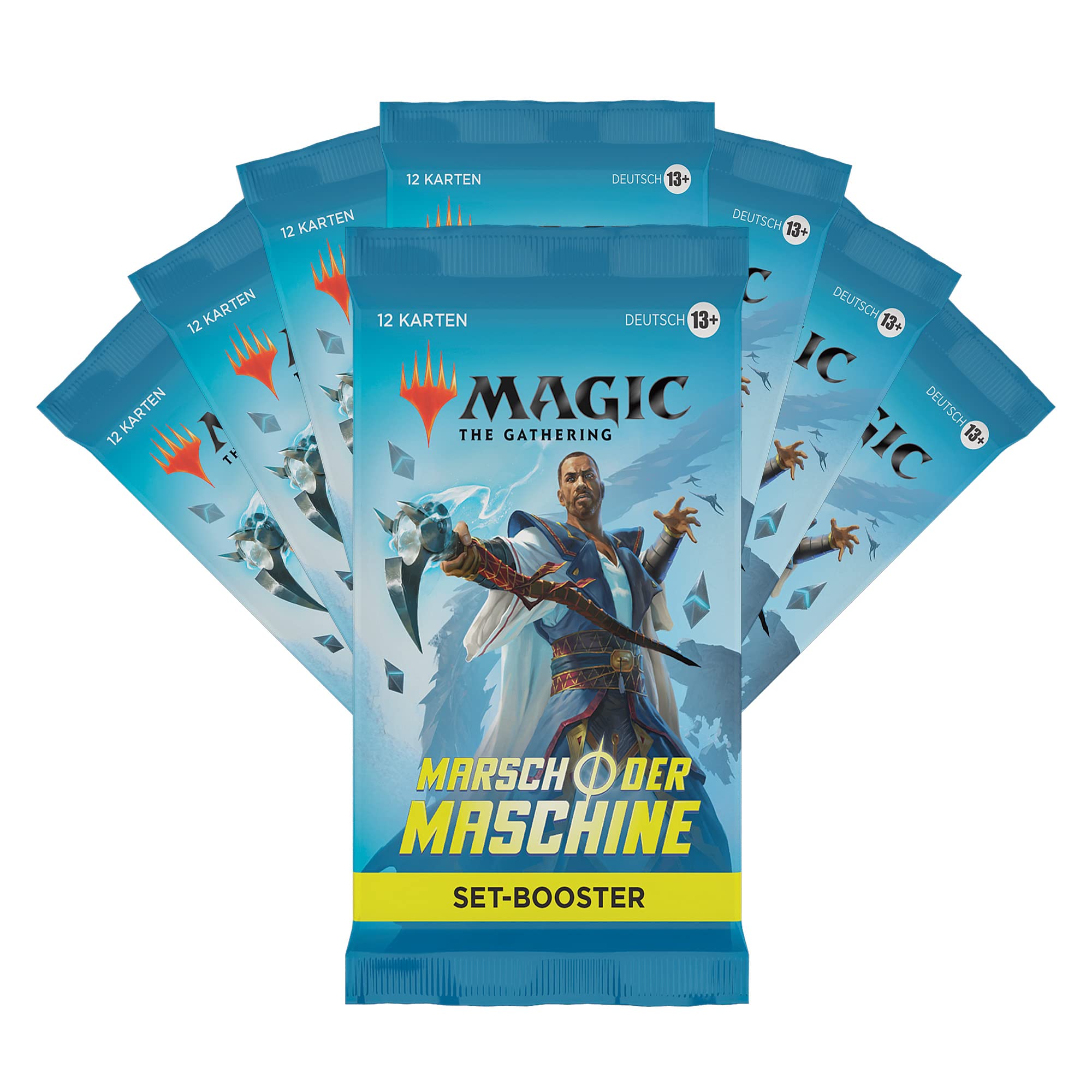 Magic: The Gathering Marsch der Maschine Bundle, 8 Set-Booster und Zubehör (Deutsche Version)