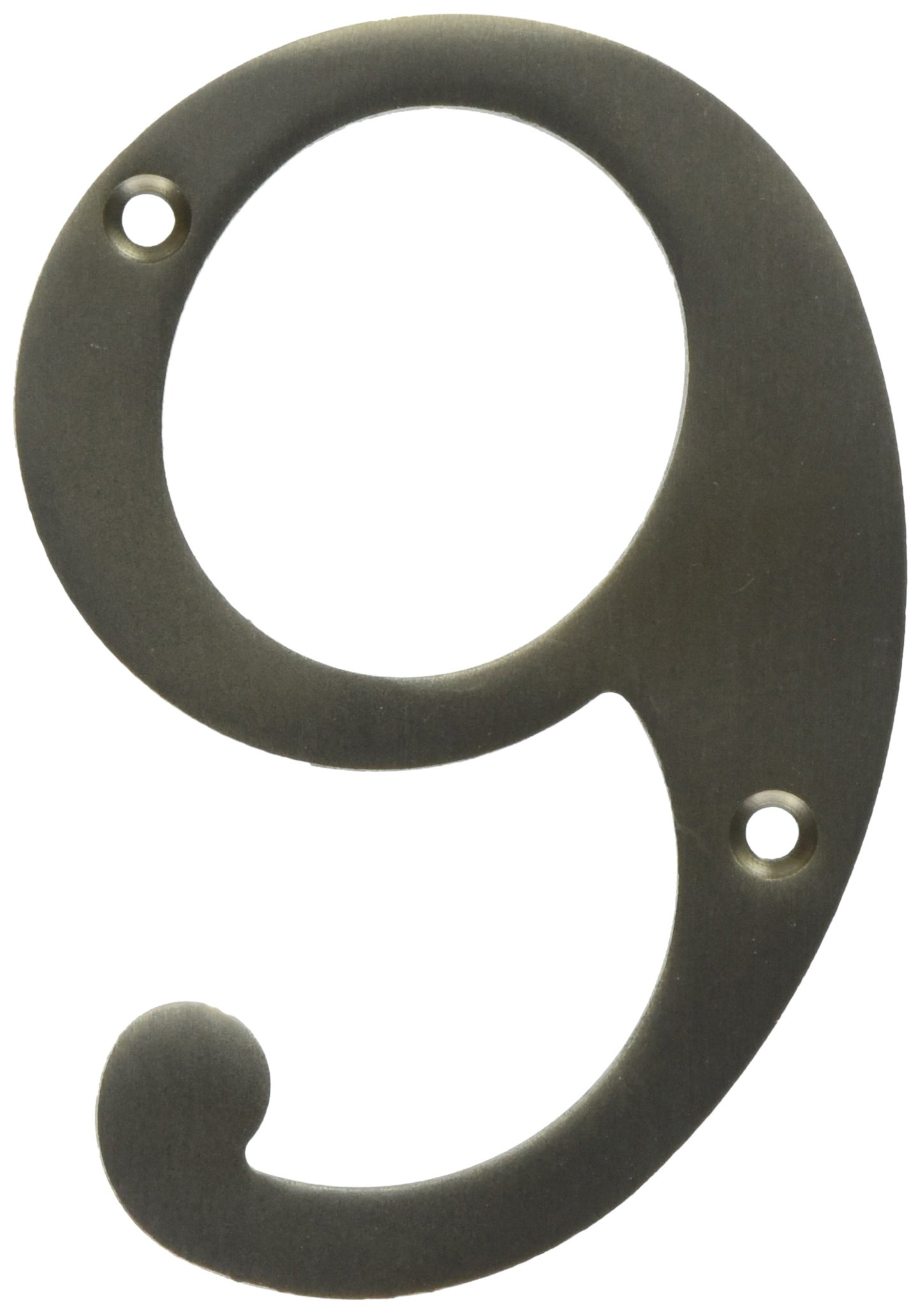 Numéro de maison 9 Deltana RN4-9U15 en laiton massif hauteur 10,2 cm