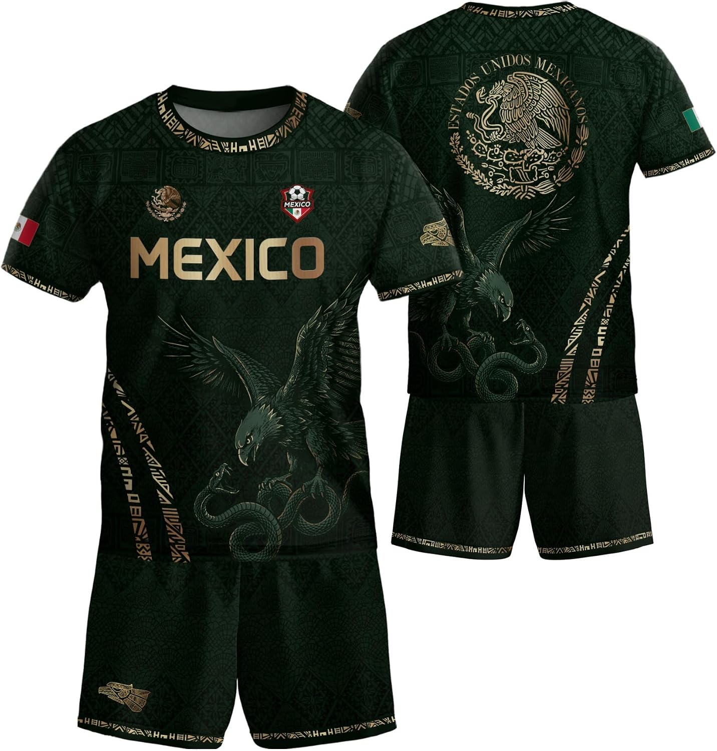 Mexico Jersey Kids for Boys & Girls, Mexico Soccer Jersey Kids Set, Youth Mexican Jerseys