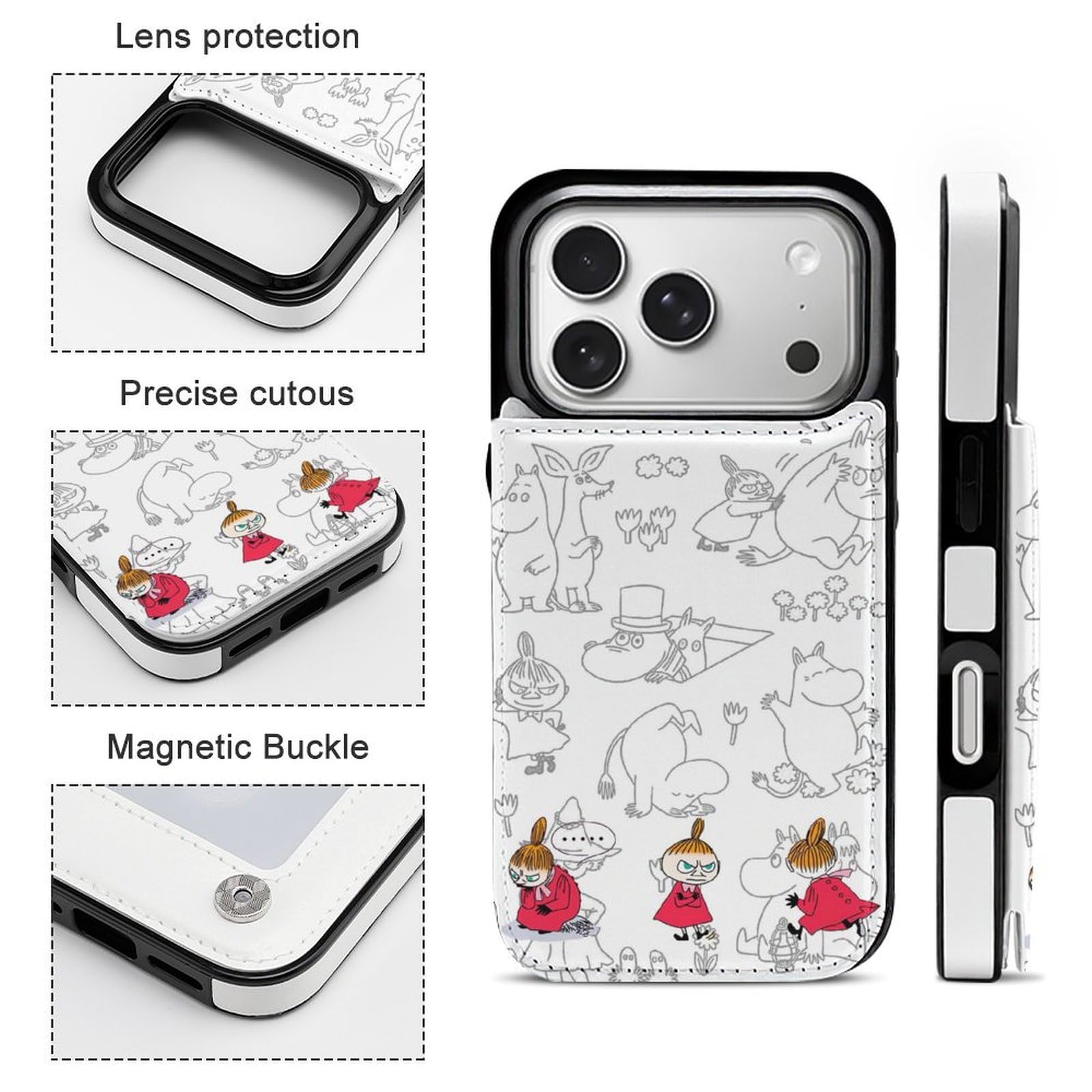 Amazon.co.jp: TUNMASOO iPhone 17 pro 用 ケース 手帳型 ムーミン