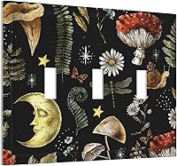 Vista 79 de Placa Cubierta de Interruptor de Luz de Palanca Individual con Diseño de Flor Botánica en Tablero de Madera Rústico Estilo Granja - Placa de Pared