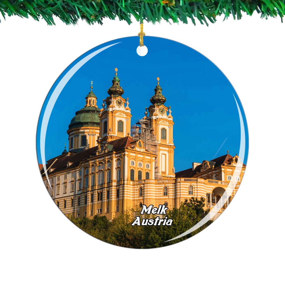 Weekino Decorazione Natalizia Melk Abbey Austria - Souvenir Da Viaggio In Porcellana 7,1 Cm - 2