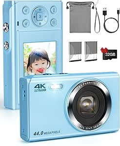 LAMA デジカメ 4k デジタルカメラ コンパクト 4400万高画素 30FPS 16倍