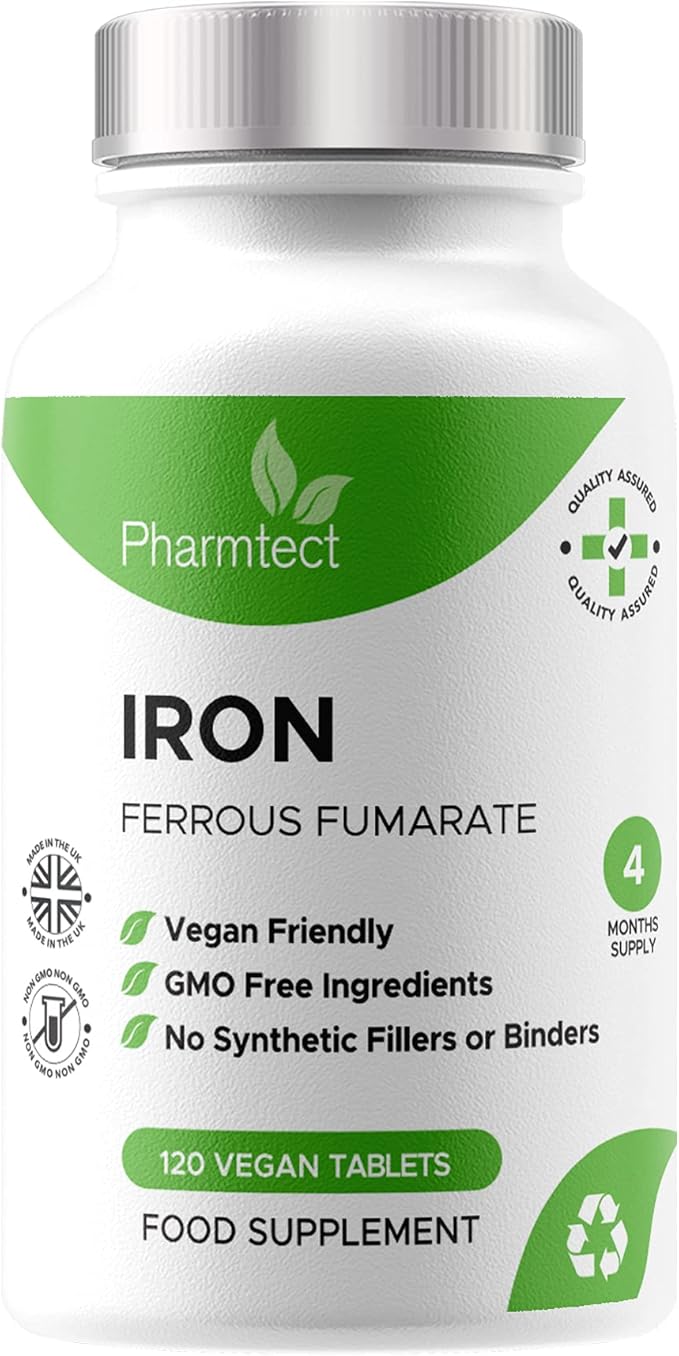 Pharmtect Iron Tablets 14mg Supplement Supports Cognitive Function and Reduction of Tiredness