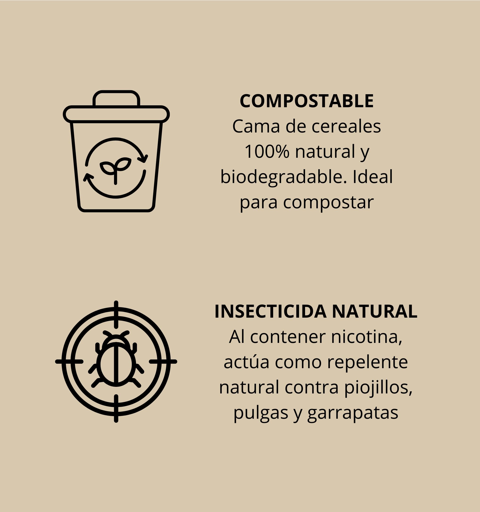 FINCA CASAREJO Cama para Aves en Pellet con Tabaco Natural - Antiparasitario, Absorbente y Compostable - 100% Natural - Higiene para Gallineros - 17kg