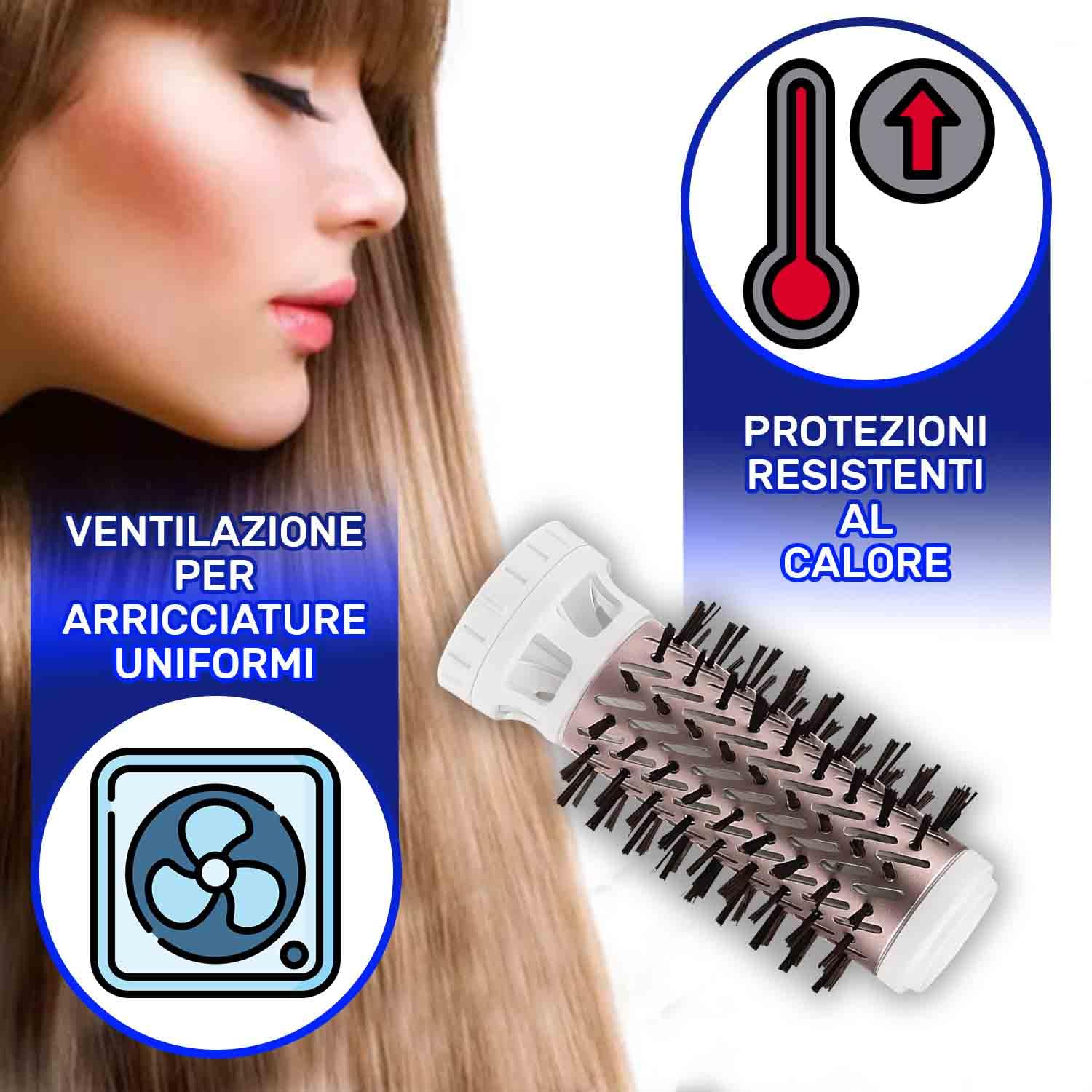 Spazzola Asciugacapelli Ø 40 mm con codice originale CS-00142224 per Rowenta - Garanzia 10 Anni - MONTERAL