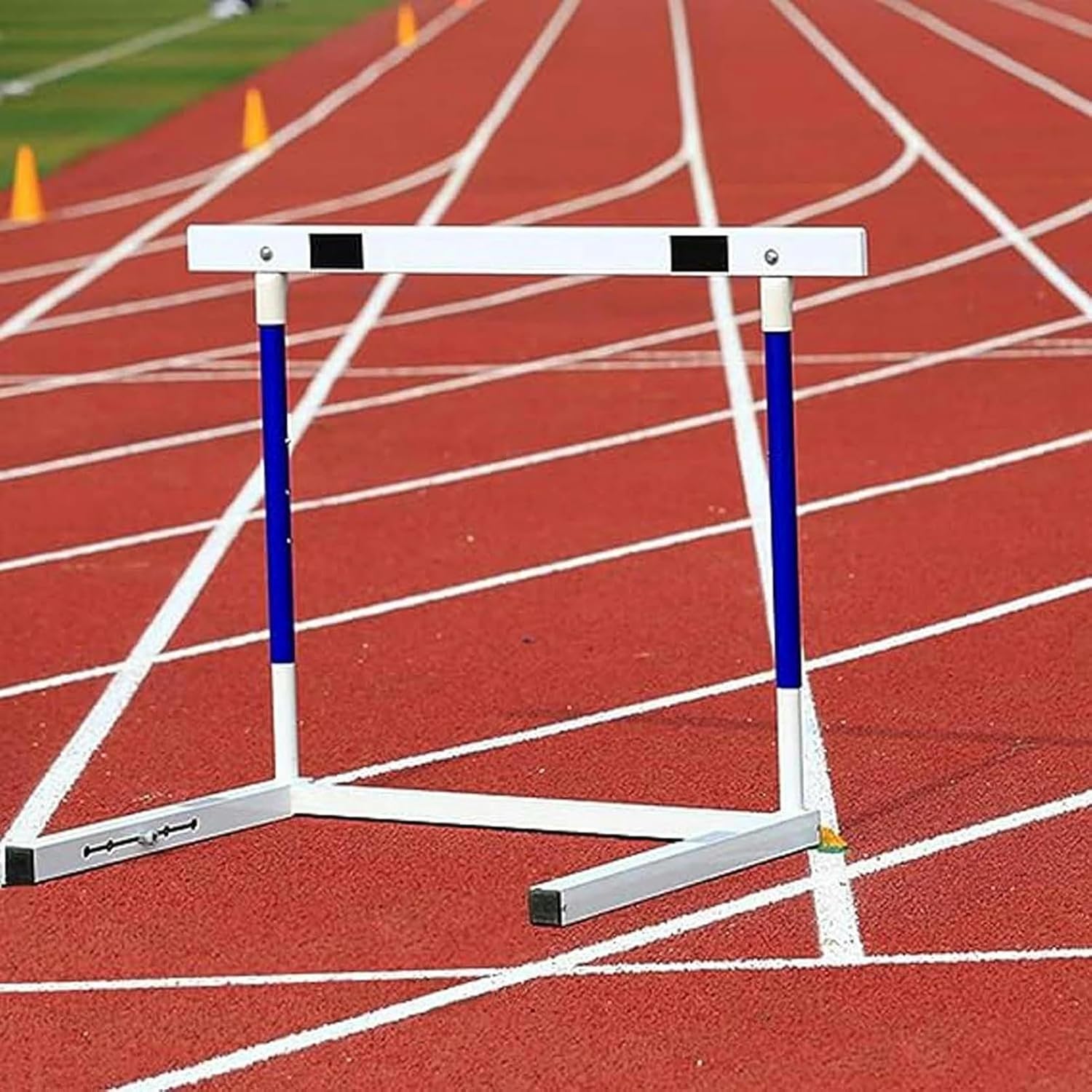 Track and Field Hurdles for Adult Athletes, Adjustable Height 30-42in Agility Hurdles, Outdoor Workout Training Pole Set, Professional Hurdle