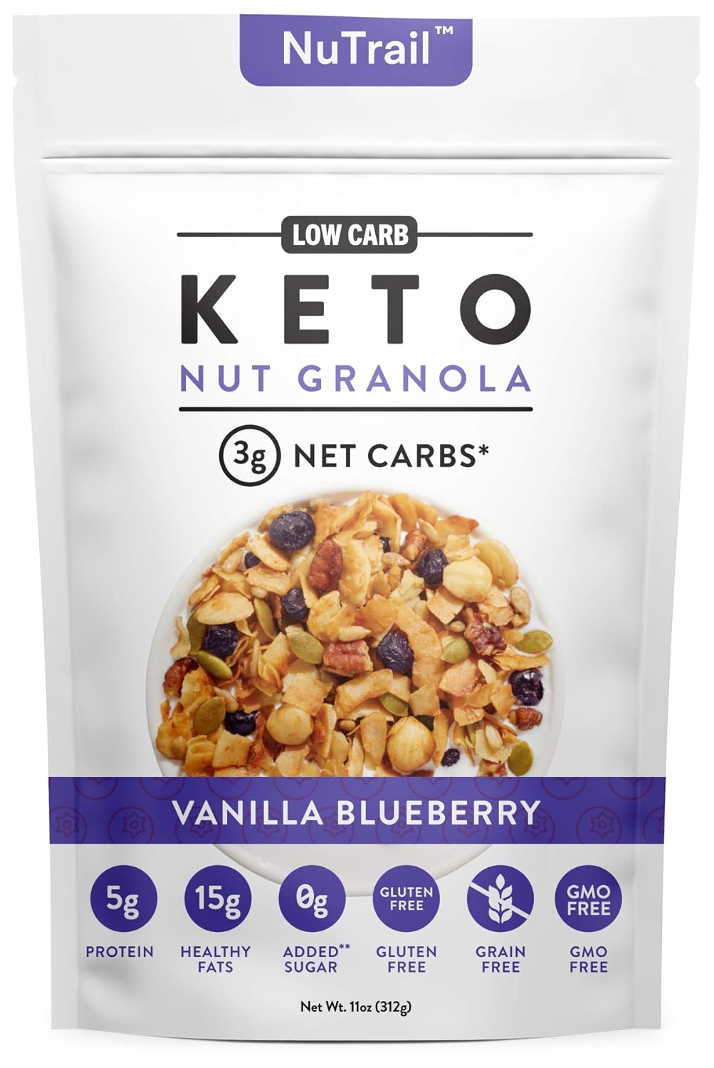 Buy NuTrail™ Keto Vanilla Blueberry Nut Granola Healthy Breakfast