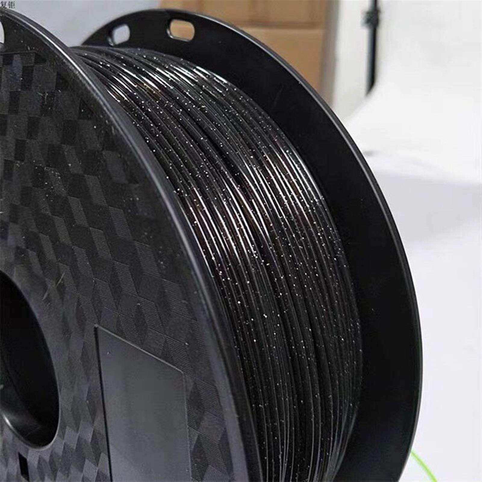 Filament do drukarki 3D, filament do drukowania 3D Crystal Black 1,75 mm 1 kg/500 g/250 g Filament do drukarki 3D błyszczący błyszczący materiał do drukowania 3D błyszczące włókna (kolor: kryształ