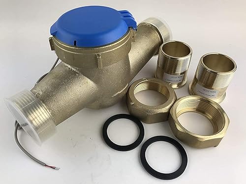 Miniatura 47 de DAE MJ-100 Medidor de agua potable sin plomo NSF61 de 1 pulgada, salida de pulso + acoplamientos, galones