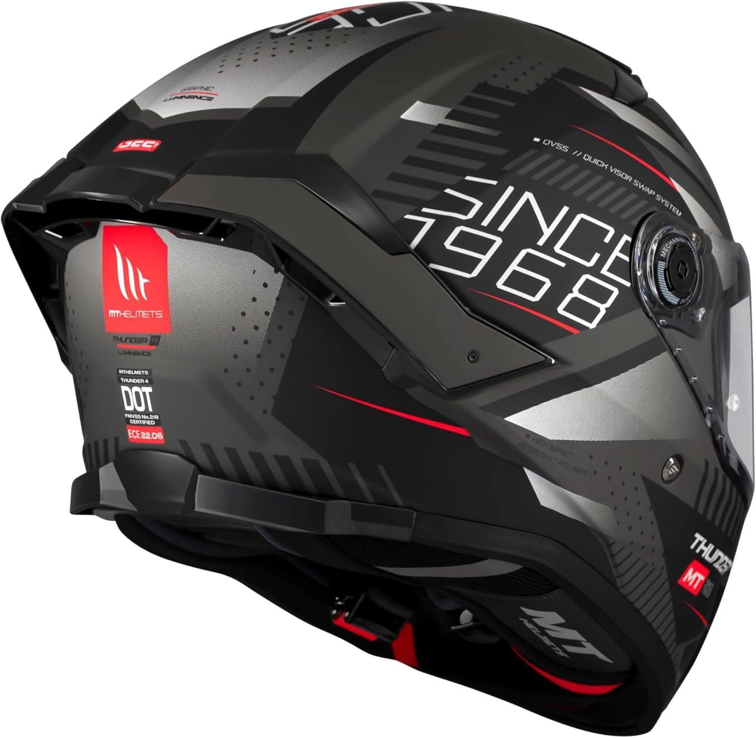 Casco Thunder 4 SV – Casco Moto Integral con Visor Solar Full Vision, Pantalla Antivaho Compatible con Pinlock, Interior Lavable y Calota HIRP | Homologado ECE 22.06 & Dot / Talla 3XL