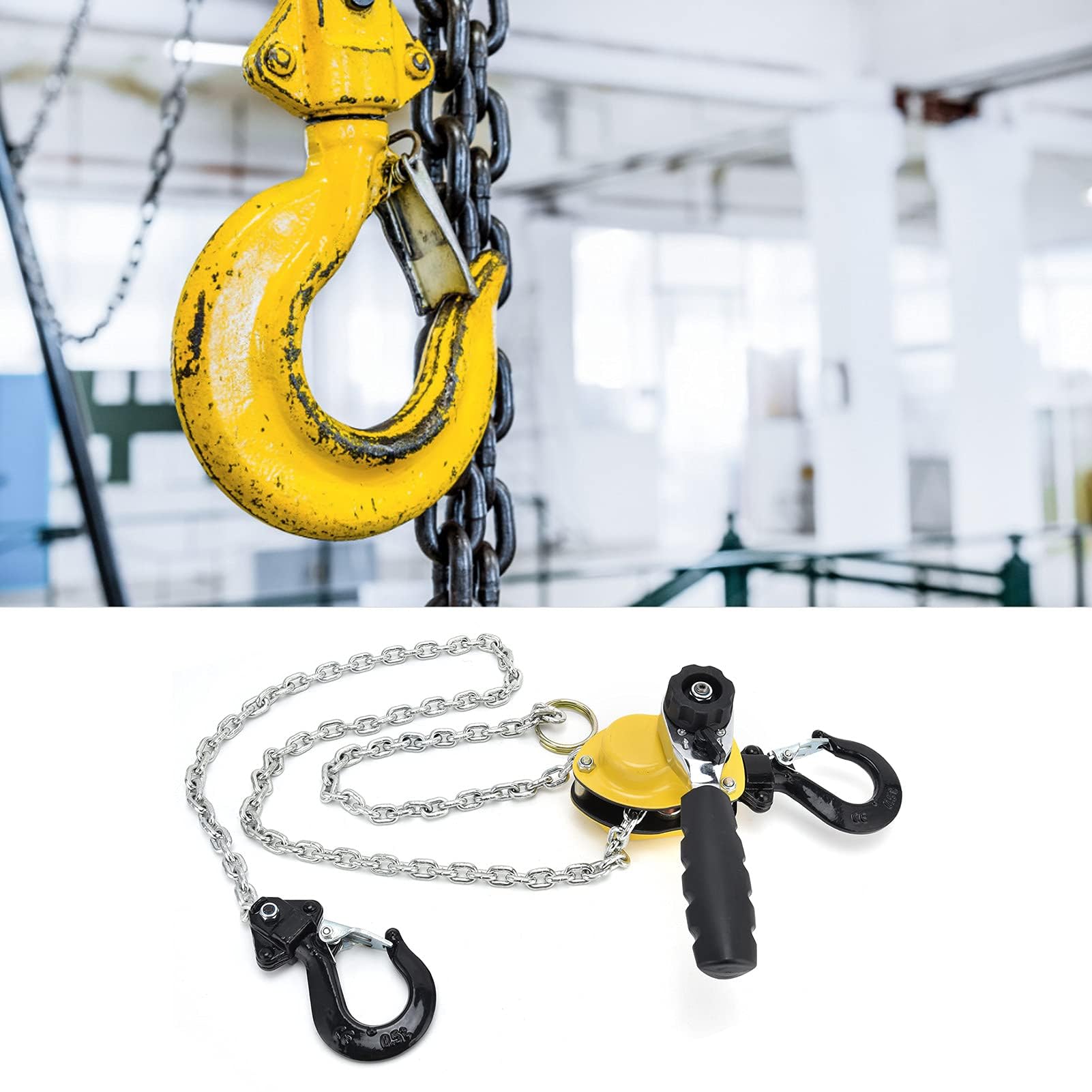 500 kg Hebelzüge Flaschenzug Kettenzug Ratschenzug, manueller Hebelkettenzug Mini-Abzieher mit 1,5 Meter Kette Mini Tragbare Heberatsche