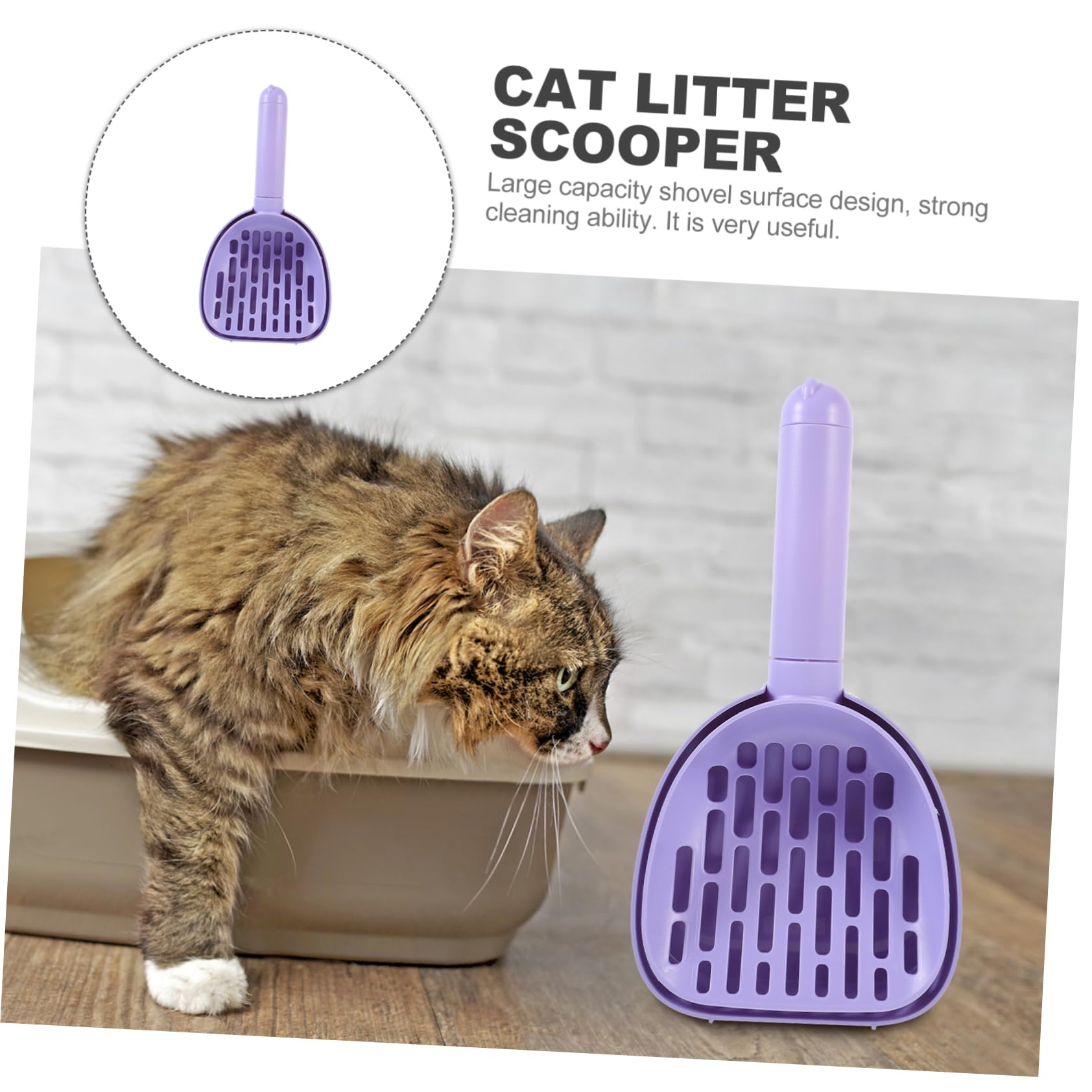 Pala para Arena de Gato, Bandeja de Arena portátil for Gatos, Herramienta eliminación Mascotas, Limpieza del hogar