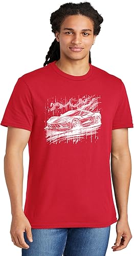 Miniatura 2 de Ink Trendz Camiseta C8 Matrix Next Generation Corvette Racing Graphic Cuello redondo unisex