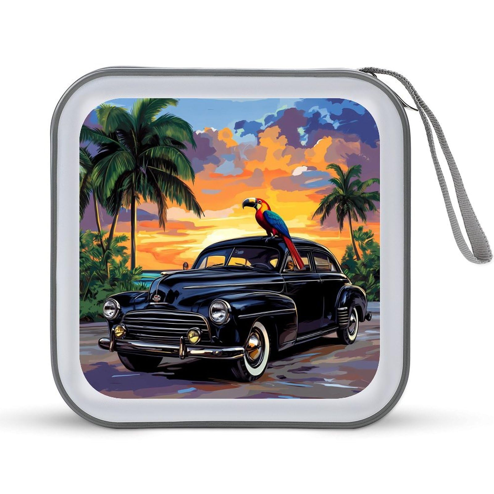 Tropical Toucancar CD Case Plastic DVD Case Holder Wallet Disc Storage Organizer for Car Travel