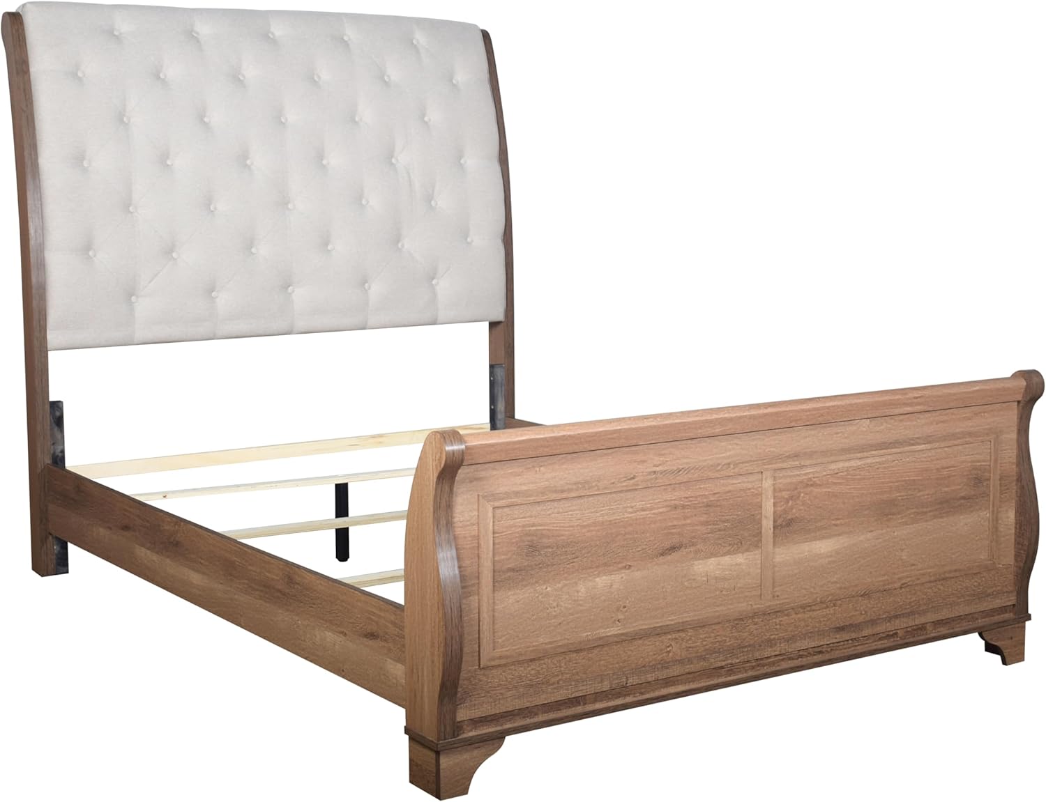 New Classic Furniture Coventry Hall Wood California King Sleigh Bed in Pecan Brown