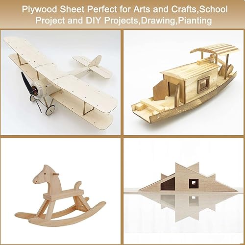 Miniatura 5 de EYSOLD Hojas de madera de bálsamo sin terminar de 8 x 12 pulgadas hojas de madera finas de 116 pulgadas madera contrachapada para manualidades