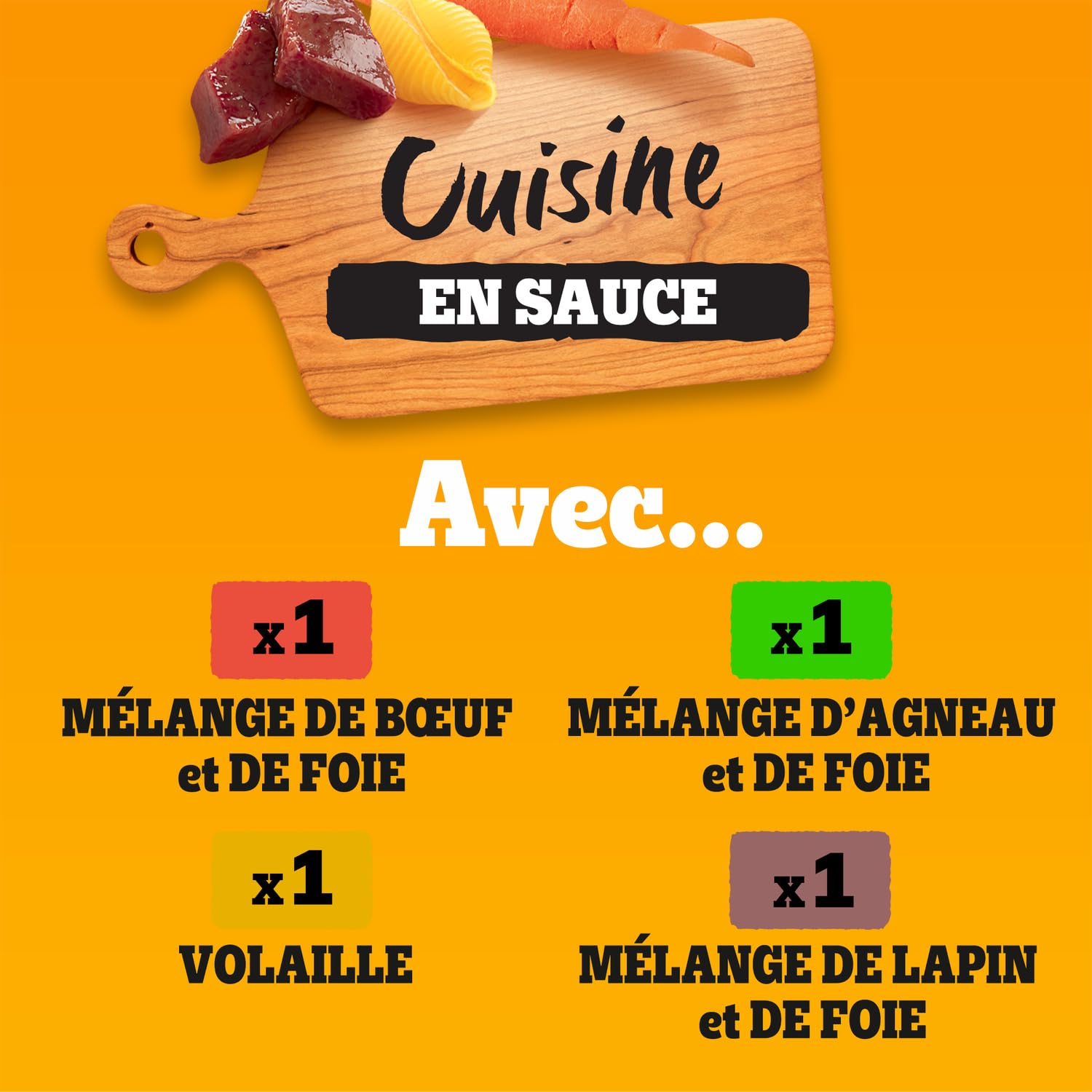 Repas Complet et appétent pour Chien Adulte — Pedigree Pâtée en Sauce Bœuf Agneau Lapin Volaille, Lot de 4 boîtes de 400g - Lot de 3