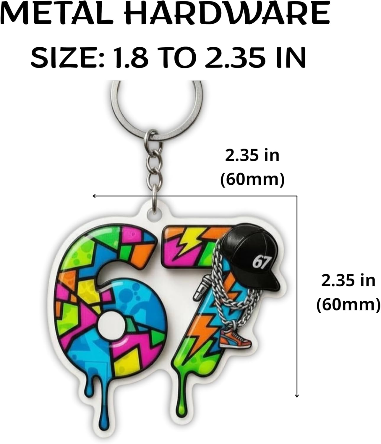 Six Seven 67 Meme Keychains Kids - Image 3